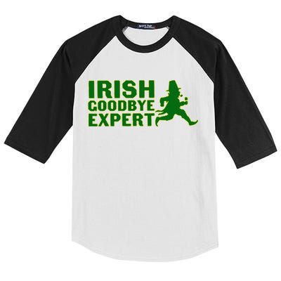 Irish Goodbye Expert Funny St Patrick's Day Irish Ireland Kids Colorblock Raglan Jersey
