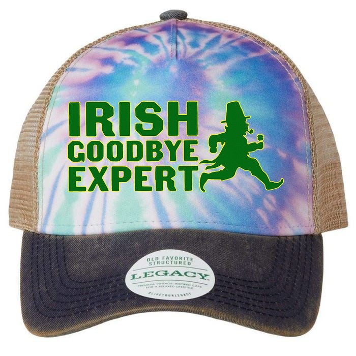 Irish Goodbye Expert Funny St Patrick's Day Irish Ireland Legacy Tie Dye Trucker Hat