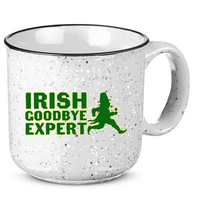 Irish Goodbye Expert Funny St Patrick's Day Irish Ireland 15oz Campfire Ceramic Mug