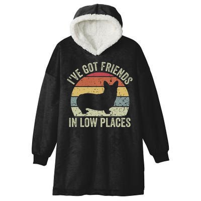 I've Got Friends In Low Places Corgi Hooded Wearable Blanket