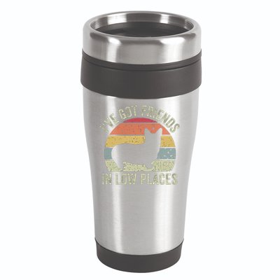 I've Got Friends In Low Places Corgi 16oz Travel Tumbler