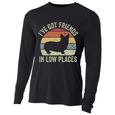 I've Got Friends In Low Places Corgi Cooling Performance Long Sleeve Crew