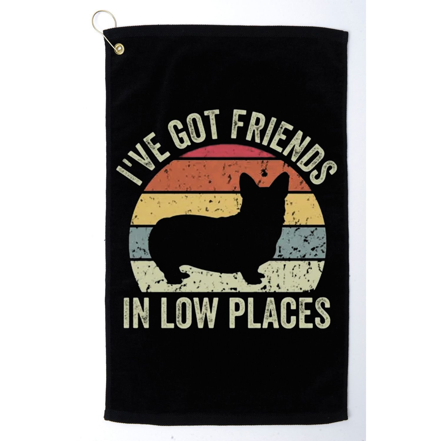 I've Got Friends In Low Places Corgi Golf Towel