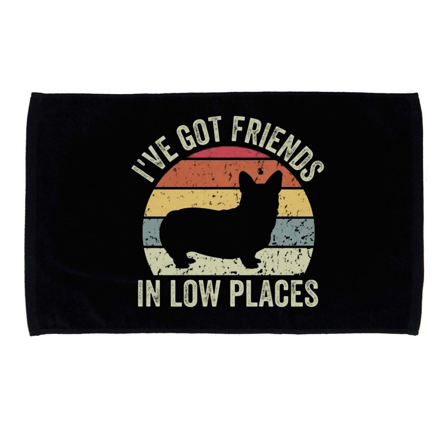 I've Got Friends In Low Places Corgi Microfiber Hand Towel