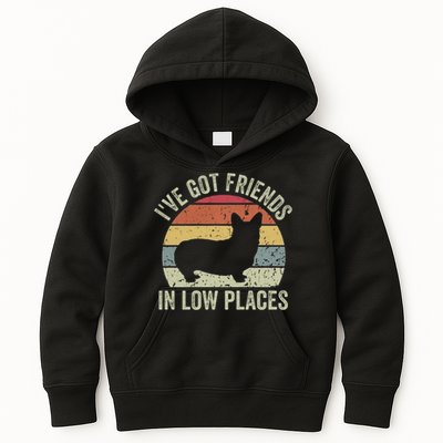 I've Got Friends In Low Places Corgi Kids Hoodie