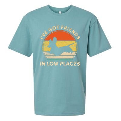 IVe Got Friends In Low Places Funny Dachshund Wiener Dog Sueded Cloud Jersey T-Shirt