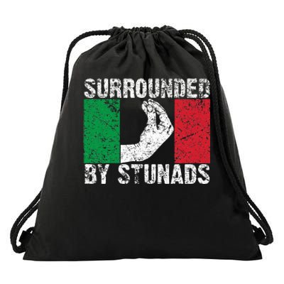 Italian Gift For Cool Surrounded By Stunads Drawstring Bag