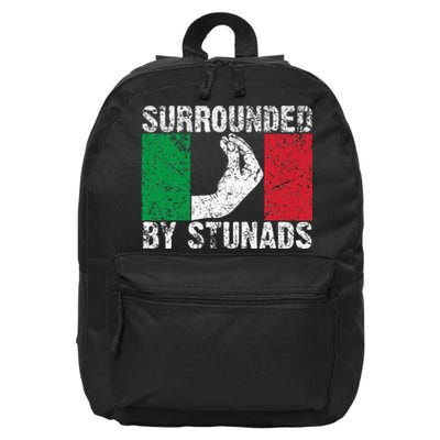 Italian Gift For Cool Surrounded By Stunads 16 in Basic Backpack