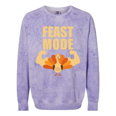 Ideal Gift For Thanksgiving Feast Mode Adult And Gift Colorblast Crewneck Sweatshirt