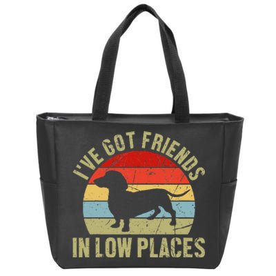 IVe Got Friends In Low Places Dachshund Zip Tote Bag