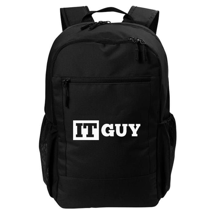 IT Guy Funny Information Technology Tech Desktop Support Daily Commute Backpack