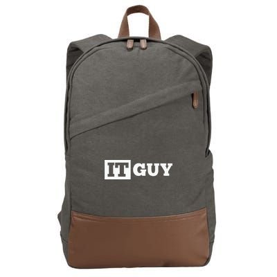 IT Guy Funny Information Technology Tech Desktop Support Cotton Canvas Backpack