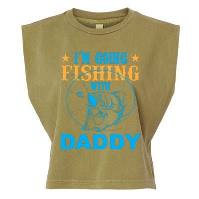 I'm Goin Fishing With Daddy Garment-Dyed Women's Muscle Tee