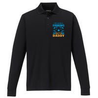 I'm Going Fishing With Daddy T Performance Long Sleeve Polo