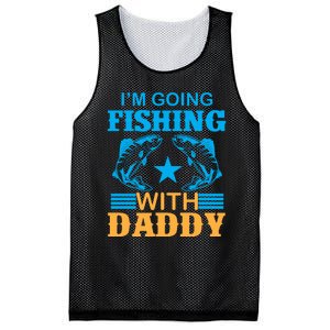 I'm Going Fishing With Daddy T Mesh Reversible Basketball Jersey Tank