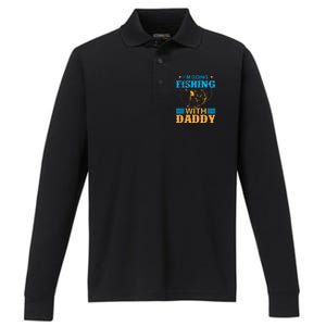 I'm Going Fishing With Daddy Performance Long Sleeve Polo