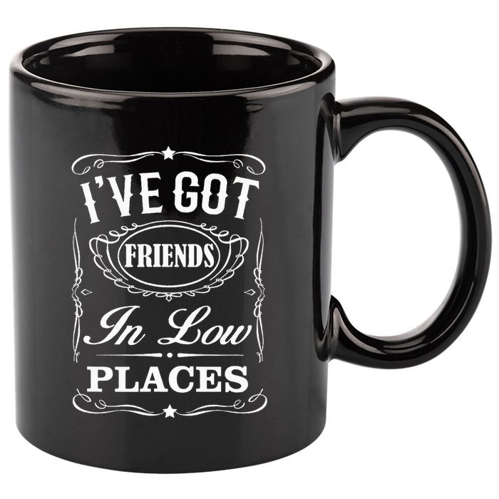 I've Got Friends In Low Places Country Music 11oz C Handle Ceramic Mug