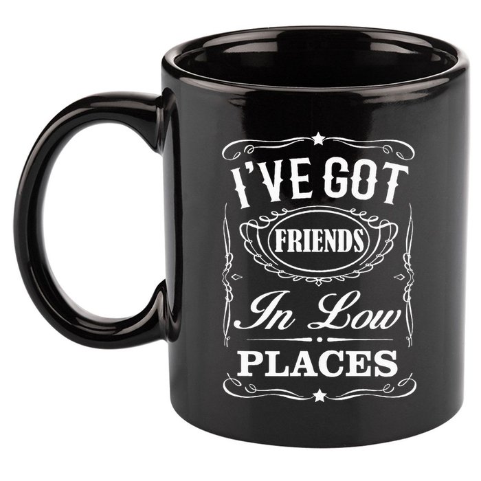 I've Got Friends In Low Places Country Music 11oz C Handle Ceramic Mug