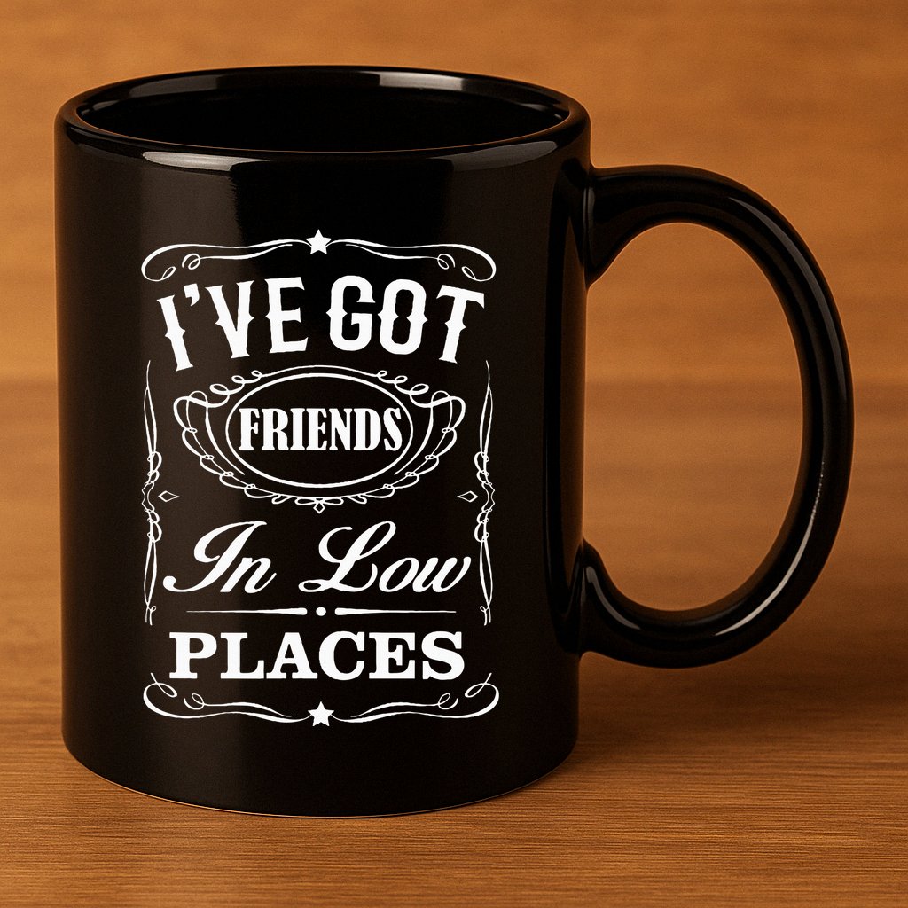 I've Got Friends In Low Places Country Music 11oz C Handle Ceramic Mug