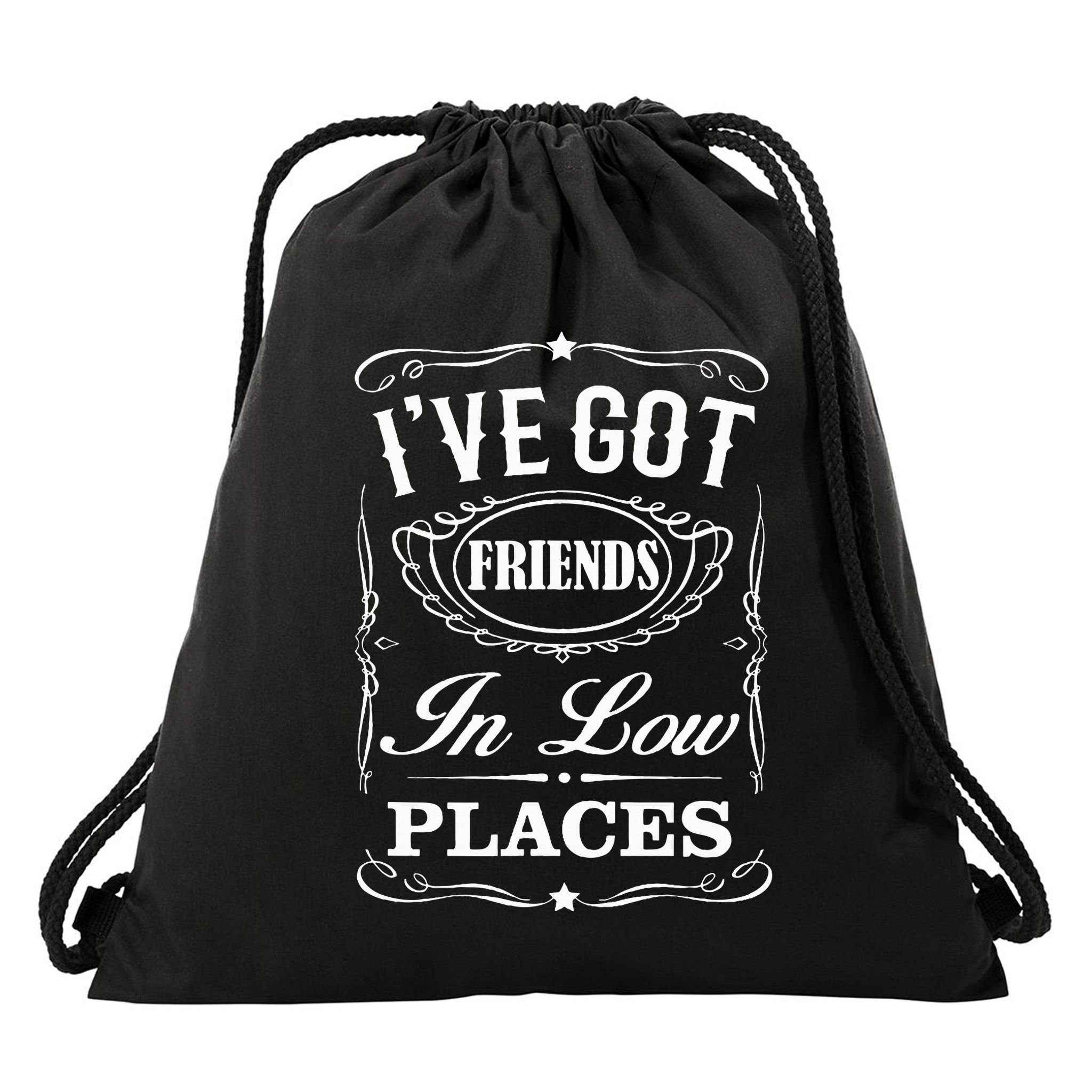 I've Got Friends In Low Places Country Music Drawstring Bag