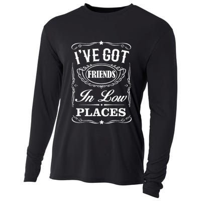 I've Got Friends In Low Places Country Music Cooling Performance Long Sleeve Crew