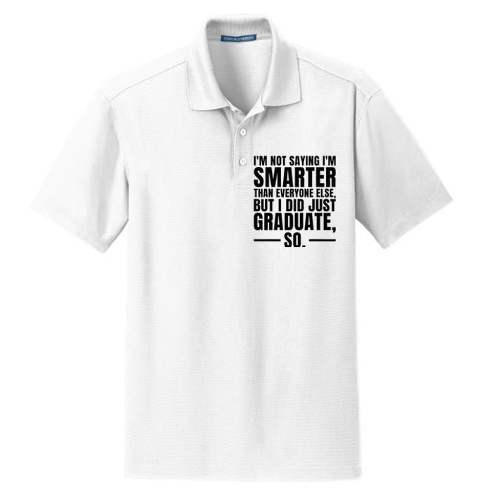 I Graduated Funny Graduation Seniors Him Or Her Dry Zone Grid Polo