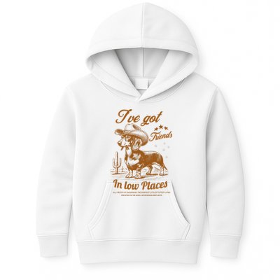 I've Got Friends In Low Places Dachshund Cowboy  Kids Hoodie