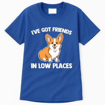 I've Got Friends In Low Places Gift Funny Corgi Owner Dog Corgi Gift Tall T-Shirt