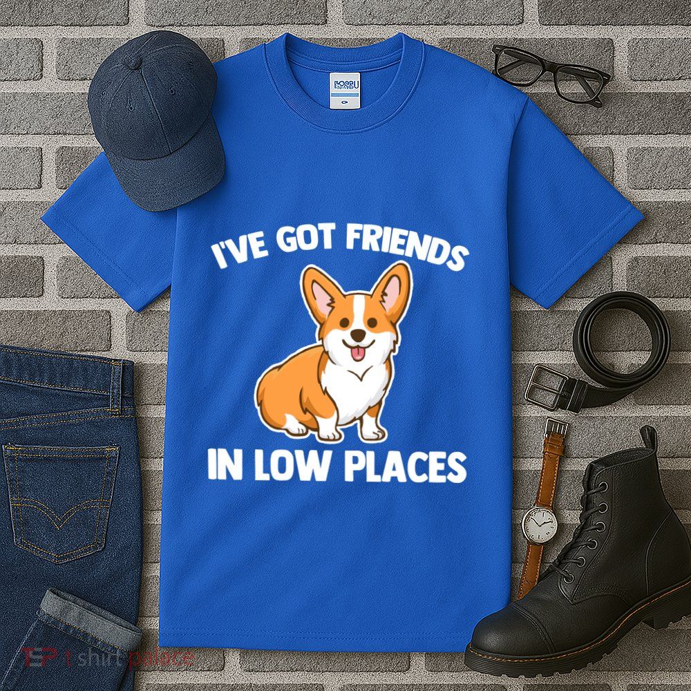 I've Got Friends In Low Places Gift Funny Corgi Owner Dog Corgi Gift Tall T-Shirt