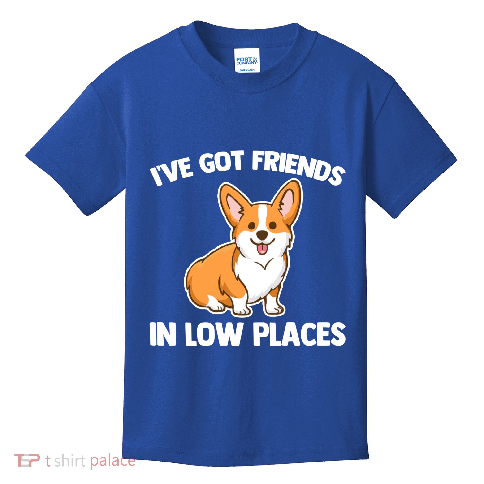I've Got Friends In Low Places Gift Funny Corgi Owner Dog Corgi Gift Kids T-Shirt