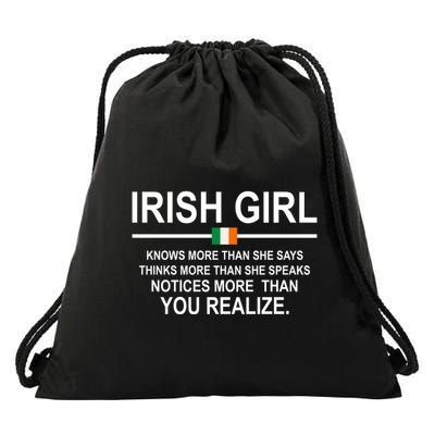 Irish Girl Funny Definition St Patricks Day Drawstring Bag