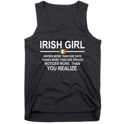 Irish Girl Funny Definition St Patricks Day Tank Top