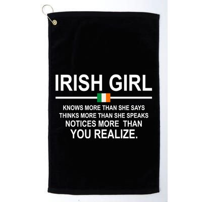 Irish Girl Funny Definition St Patricks Day Golf Towel