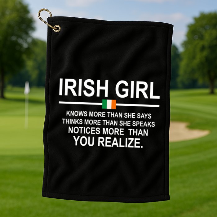 Irish Girl Funny Definition St Patricks Day Golf Towel