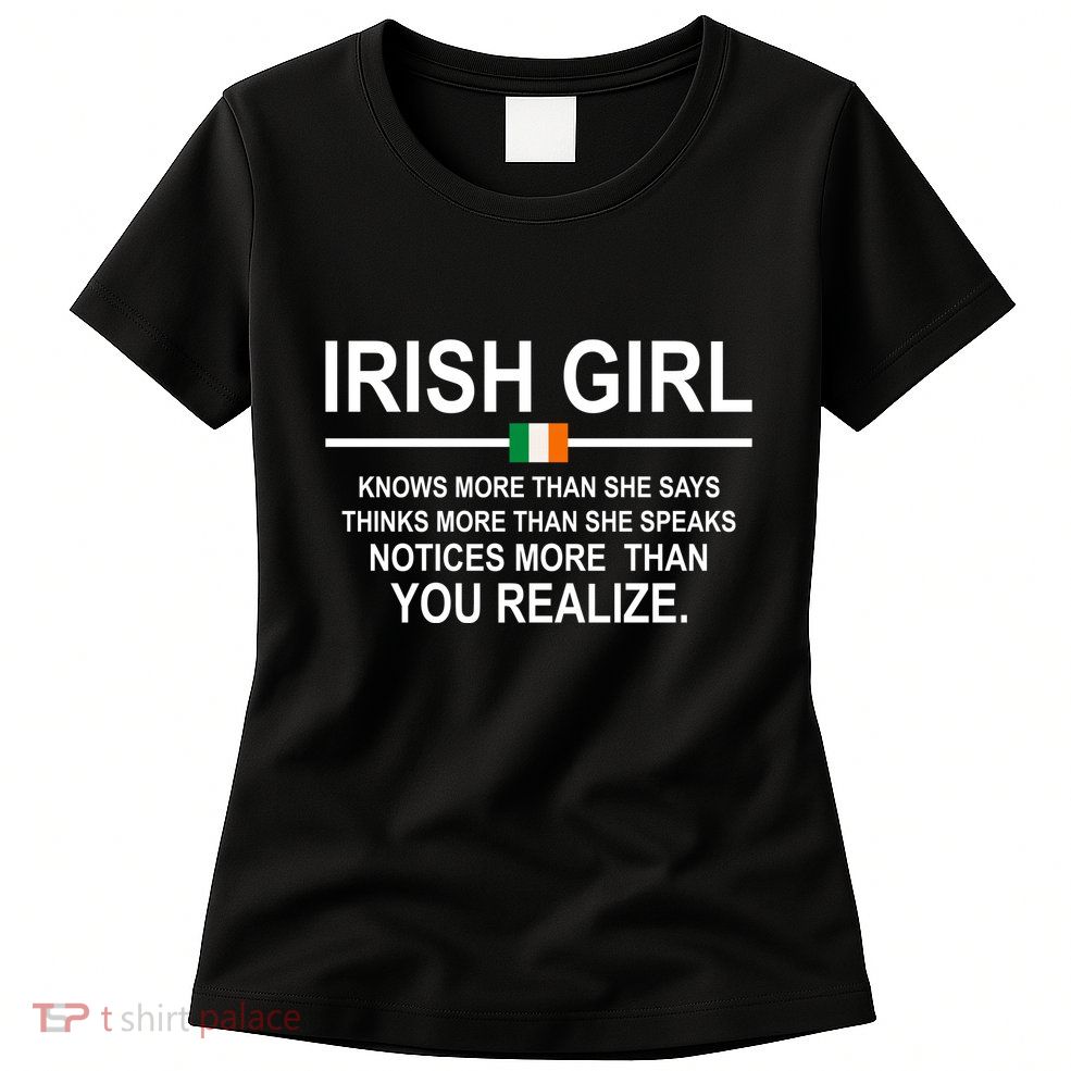 Irish Girl Funny Definition St Patricks Day Womens T-Shirt