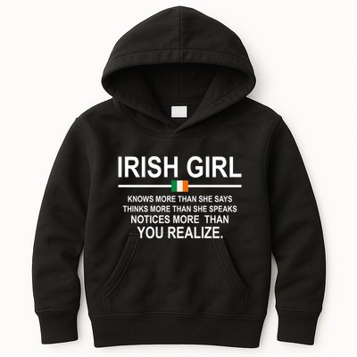 Irish Girl Funny Definition St Patricks Day Kids Hoodie