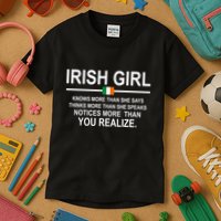 Irish Girl Funny Definition St Patricks Day Kids T-Shirt