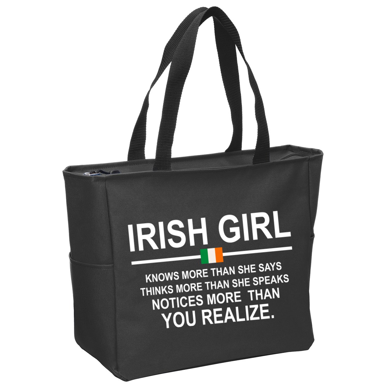 Irish Girl Funny Definition St Patricks Day Zip Tote Bag