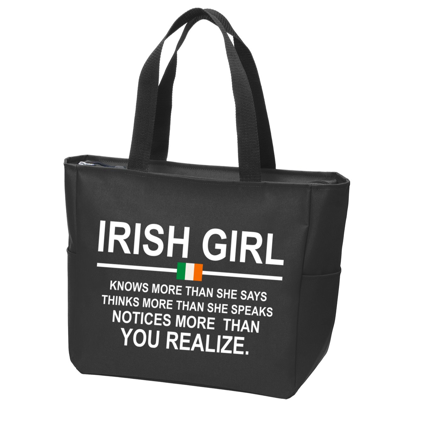Irish Girl Funny Definition St Patricks Day Zip Tote Bag