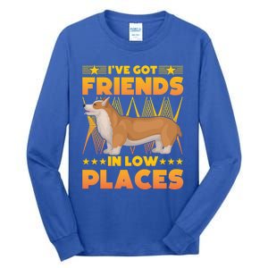 I've Got Friends In Low Places Corgi Gift Tall Long Sleeve T-Shirt