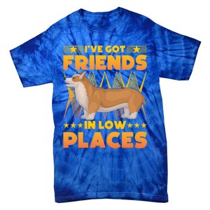 I've Got Friends In Low Places Corgi Gift Tie-Dye T-Shirt