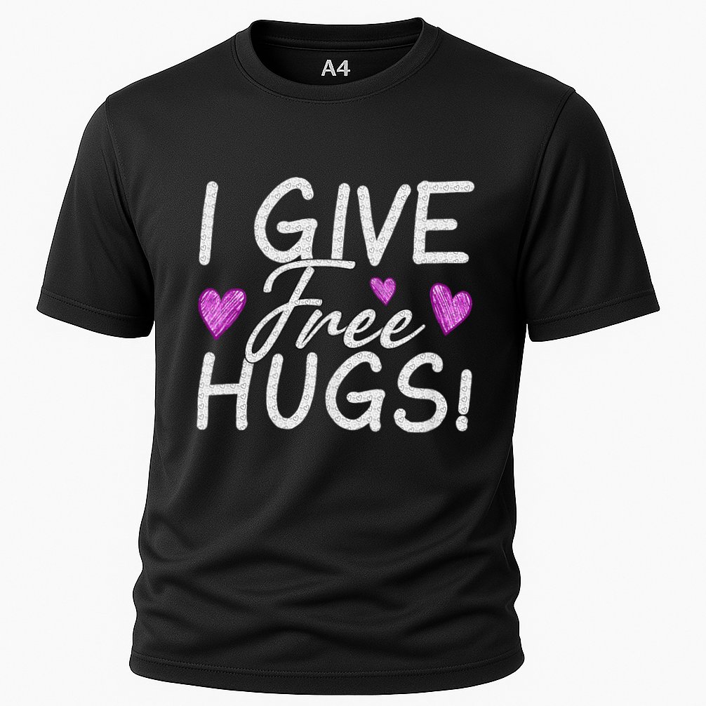 I Give Free Hugs Cooling Performance Crew T-Shirt