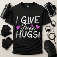 I Give Free Hugs Cooling Performance Crew T-Shirt
