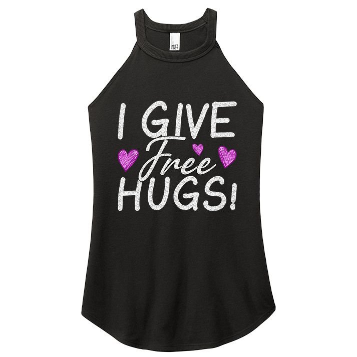 I Give Free Hugs Women's Perfect Tri Rocker Tank