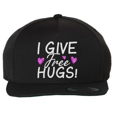I Give Free Hugs Wool Snapback Cap