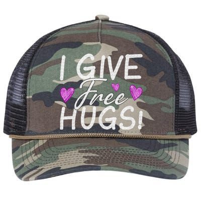 I Give Free Hugs Retro Rope Trucker Hat Cap