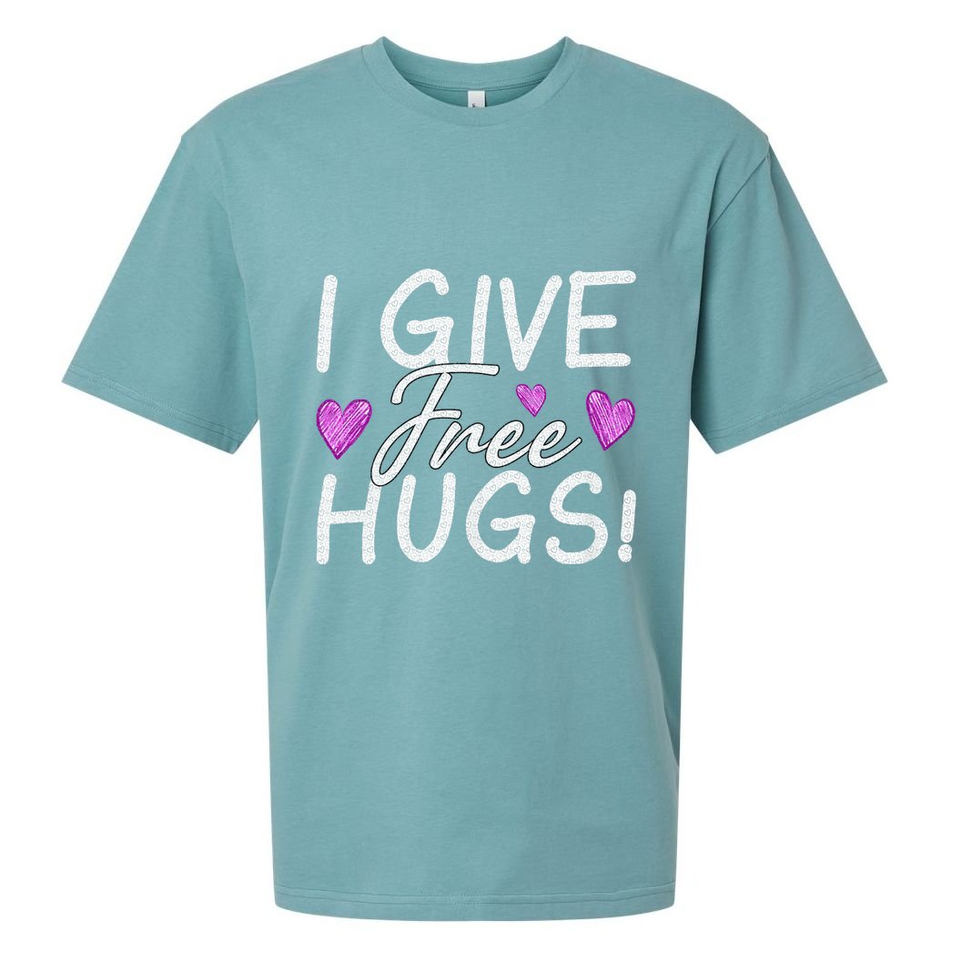 I Give Free Hugs Sueded Cloud Jersey T-Shirt