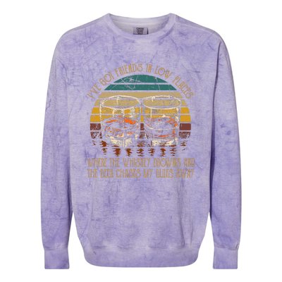 IVe Got Friends In Low Places Vintage Country Music Colorblast Crewneck Sweatshirt