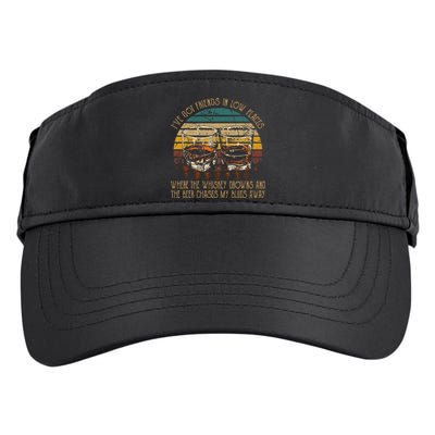 IVe Got Friends In Low Places Vintage Country Music Adult Drive Performance Visor