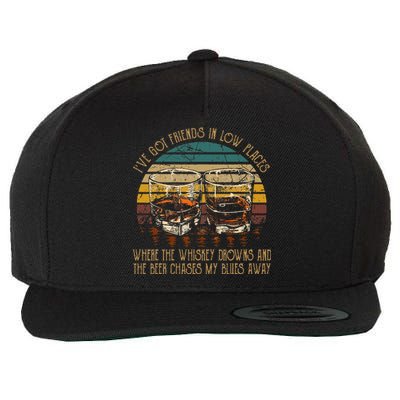 IVe Got Friends In Low Places Vintage Country Music Wool Snapback Cap